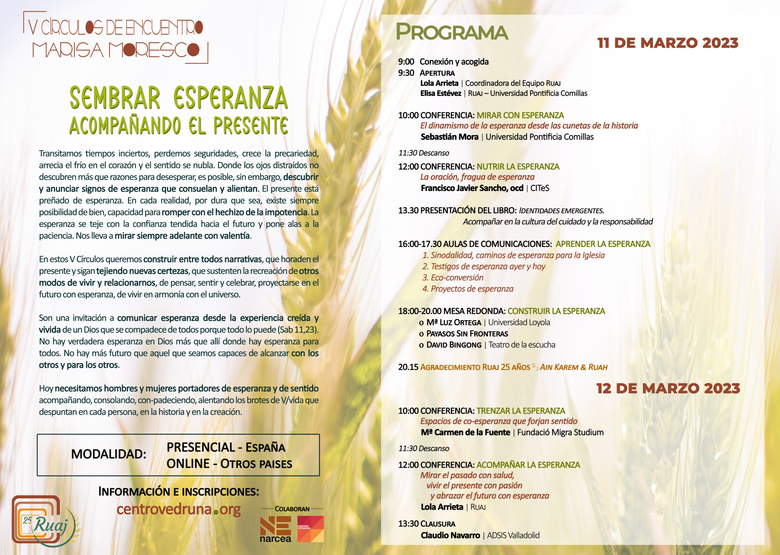 V Círculos de encuentro Marisa Moresco